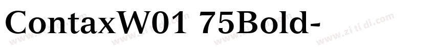 ContaxW01 75Bold字体转换